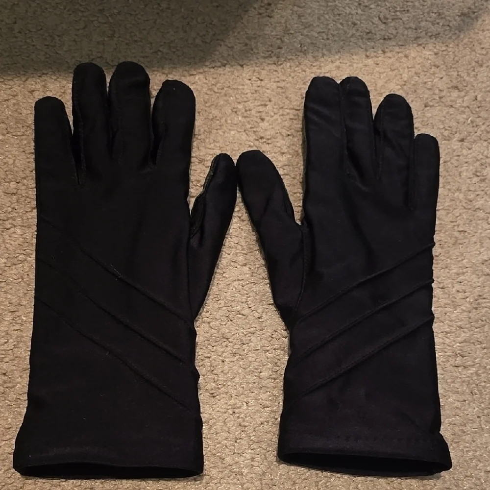 Black Lycra Spandex and Fabric Gloves